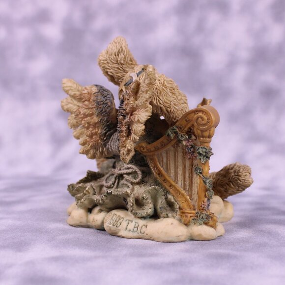 Boyds‎ Bears Celeste Angel Rabbit Figurine #2230 1993 Harp Wings Stars Vintage - Picture 9 of 9